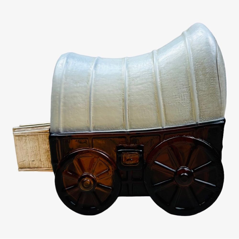 Vintage Covered Wagon Decanter Perfume / Cologne Bottle